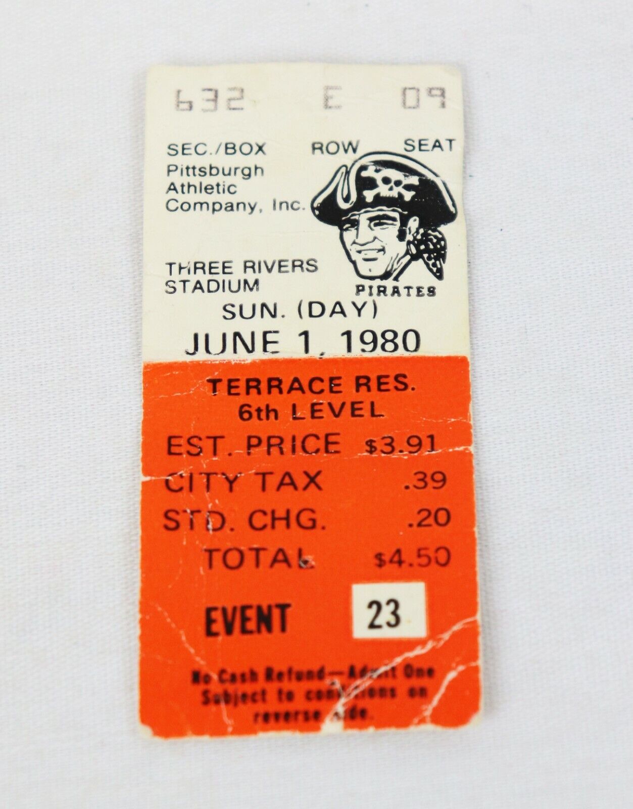 June 1 1980 NY Mets  @ Pittsburgh Pirates Ticket Dale Berra HR/5 RBI