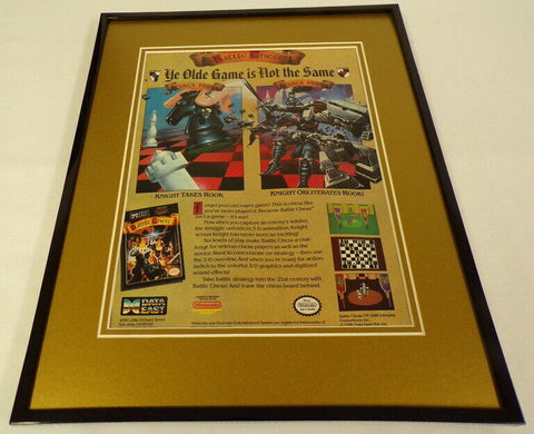 Battle Chess 1990 NES Nintendo Framed 11x14 ORIGINAL Advertisement 