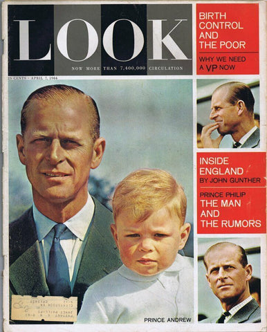 ORIGINAL Vintage Look Magazine April 7 1964 Prince Andrew