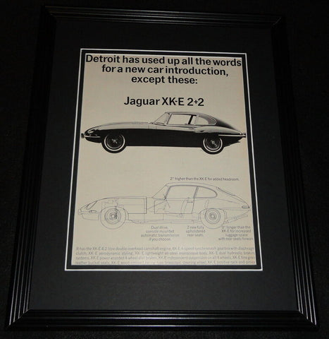 1966 Jaguar XKE Framed 11x14 ORIGINAL Advertisement 