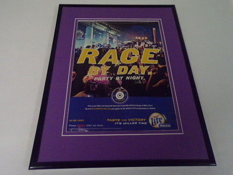 2001 Miller Lite Beer Racing Framed 11x14 ORIGINAL Advertisement 