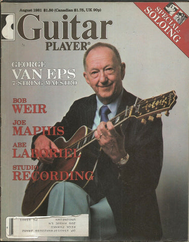 Guitar Player Magazine ORIGINAL Vintage Aug 1981 George Van Eps Bob Weir