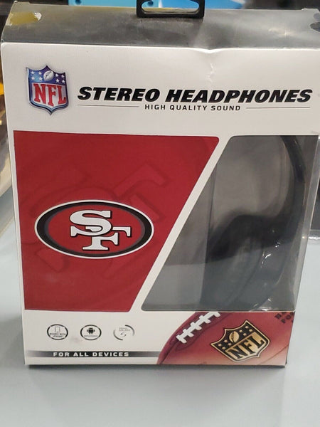 NEW SEALED San Francisco 49ers Logo NFL Stereo Headphones