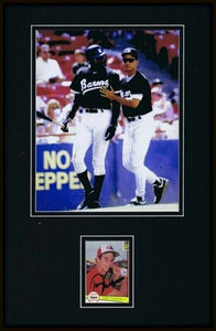 Terry Francona Signed Framed 11x17 Photo Display White Sox w/ Michael Jordan