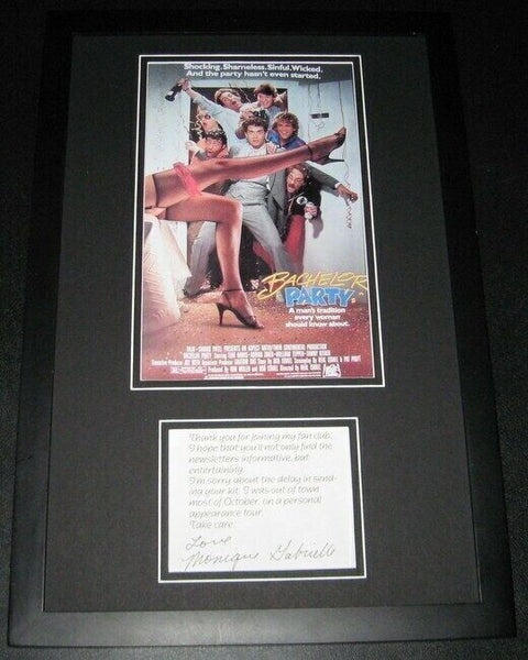 Monique Gabrielle Signed Framed 11x17 Note & Photo Display Bachelor Party