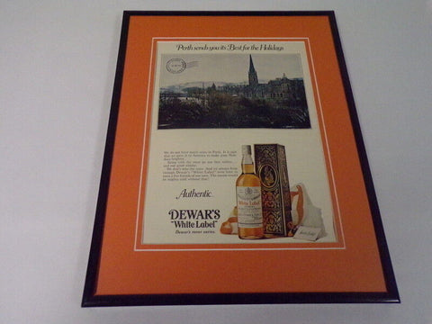 1973 Dewar's White Label Whiskey Framed 11x14 ORIGINAL Advertisement