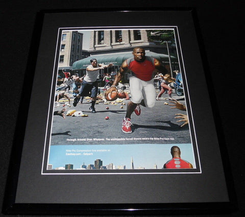 Terrell Owens 2003 Nike Pro Framed 11x14 ORIGINAL Vintage Advertisement 