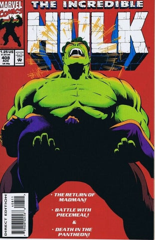 Incredible Hulk #408 ORIGINAL Vintage 1993 Marvel Comics 