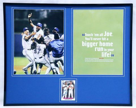 Joe Carter 1993 World Series Signed Framed 16x20 Photo Set Toronto Blue Jays E