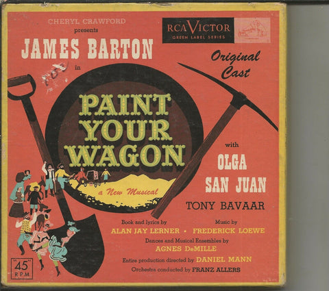 VINTAGE Paint Your Wagon RCA Green Label Vinyl 45 RPM 5 Record Album Set