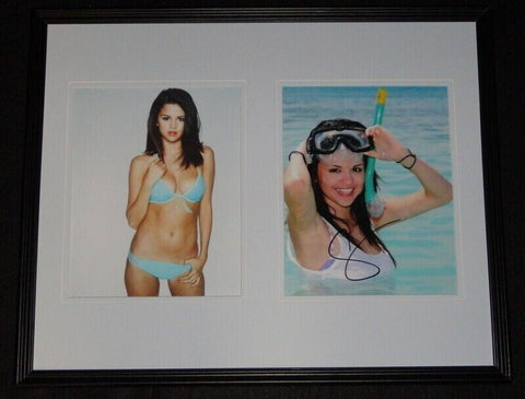 Selena Gomez Signed Framed 16x20 Photo Set JSA Spring Breakers