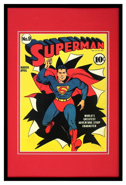 Superman #9 DC Comics Framed 12x18 Official Repro Cover Display