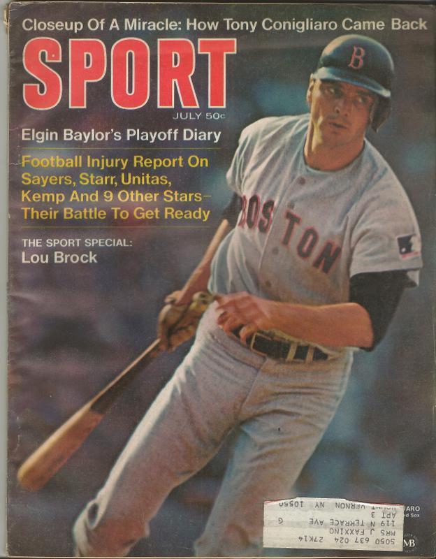 Sport Magazine July 1969 Tony Conigliaro Elgin Baylor Johnny Unitas Lou Brock