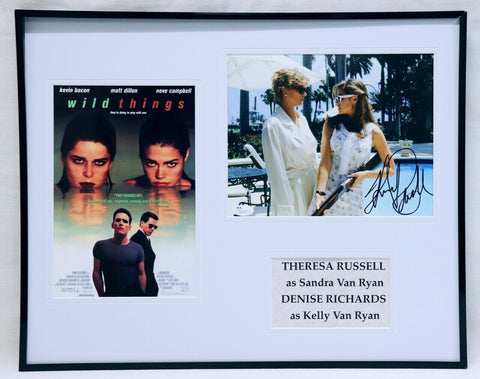 Wild Things Cast Signed Framed 16x20 Photo Display JSA Denise Richards & Russell