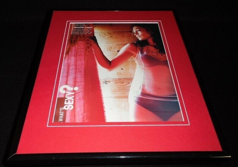 Jennifer Lopez 2000 What's Sexy Framed 11x14 Lingerie Photo Display