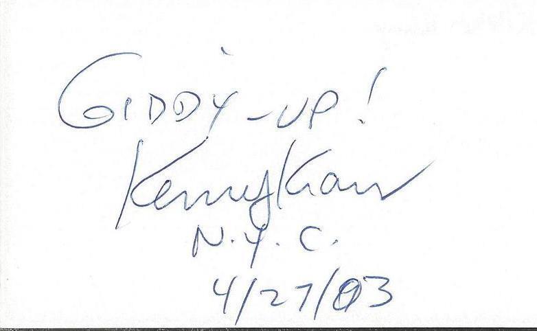 Kenny Kramer Signed 3x5 Index Card 2003 Seinfeld The REAL Kramer