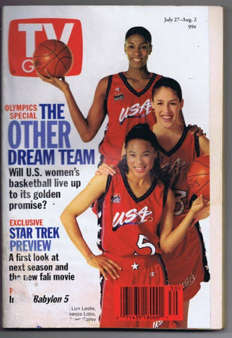 ORIGINAL Vintage July 27 1996 TV Guide No Label Women's Dream Team Lisa Leslie