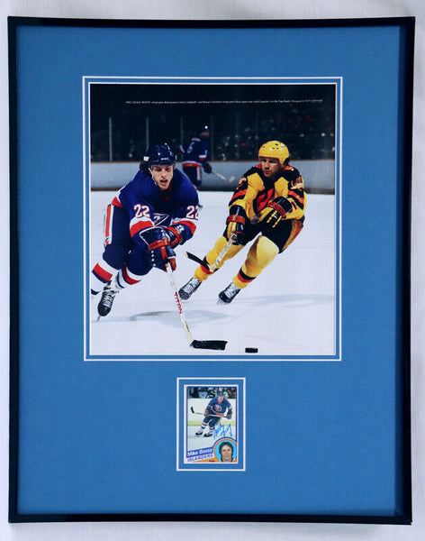 Mike Bossy Signed Framed 16x20 Photo Display NY Islanders D