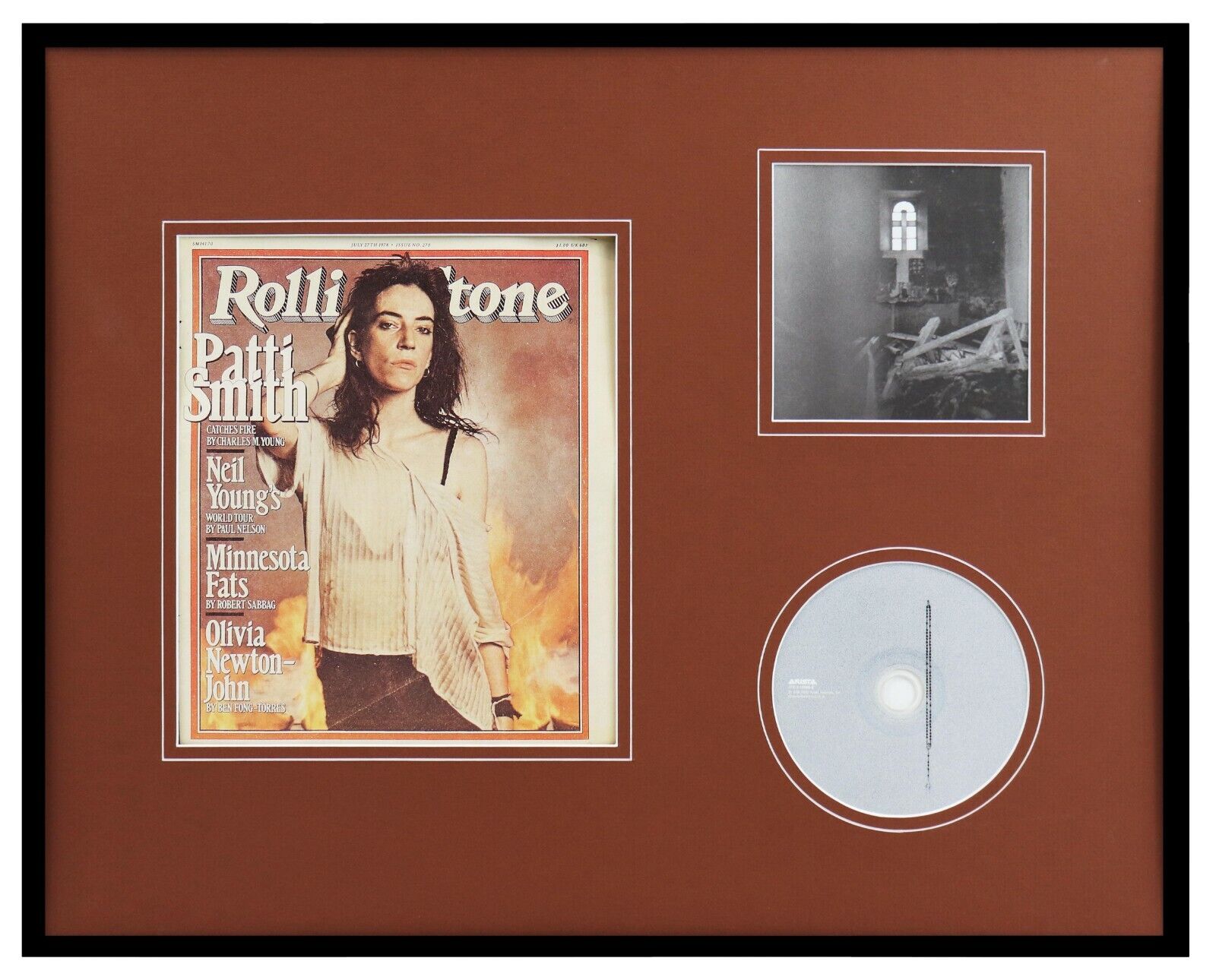 Patti Smith 16x20 Framed Rolling Stone Cover & CD Display