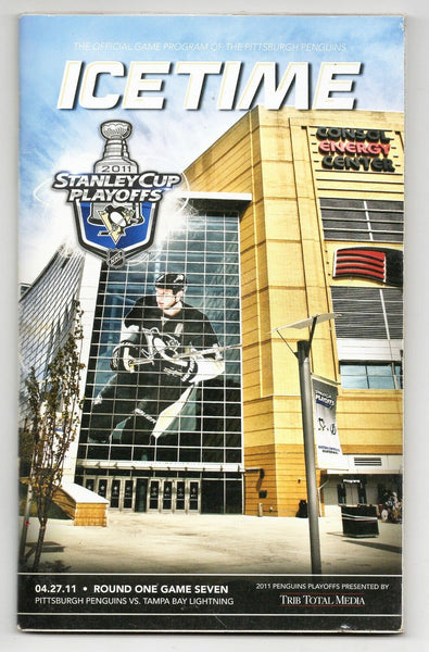 Apr 27 2011 Pittsburgh Penguins Tampa Bay Game 7 Playoff Program 1-0 Shutout L