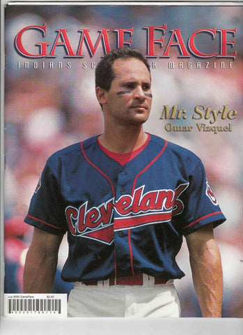 VINTAGE July 2000 Game Face Program Indians vs Pirates Omar Vizquel