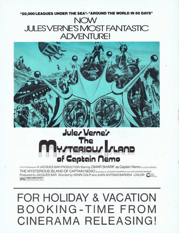 Mysterious Island of Captain Nemo 1974 ORIGINAL Vintage 9x12 Industry Ad 