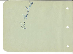 Vic Lombardo Signed Vintage Album Page B