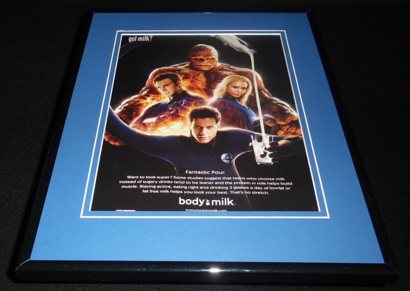 Fantastic Four 2007 Got Milk Mustache Framed ORIGINAL 11x14 Advertisement 