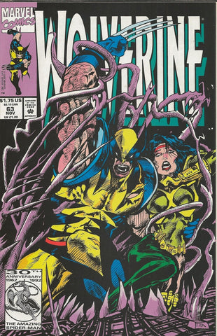 Wolverine #63 ORIGINAL Vintage 1992 Marvel Comics 