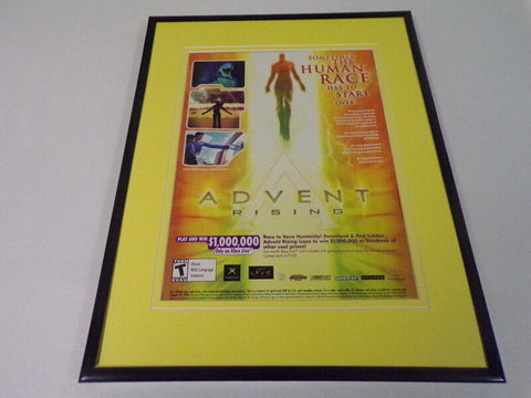 Advent Rising 2005 XBox Framed 11x14 ORIGINAL Vintage Advertisement