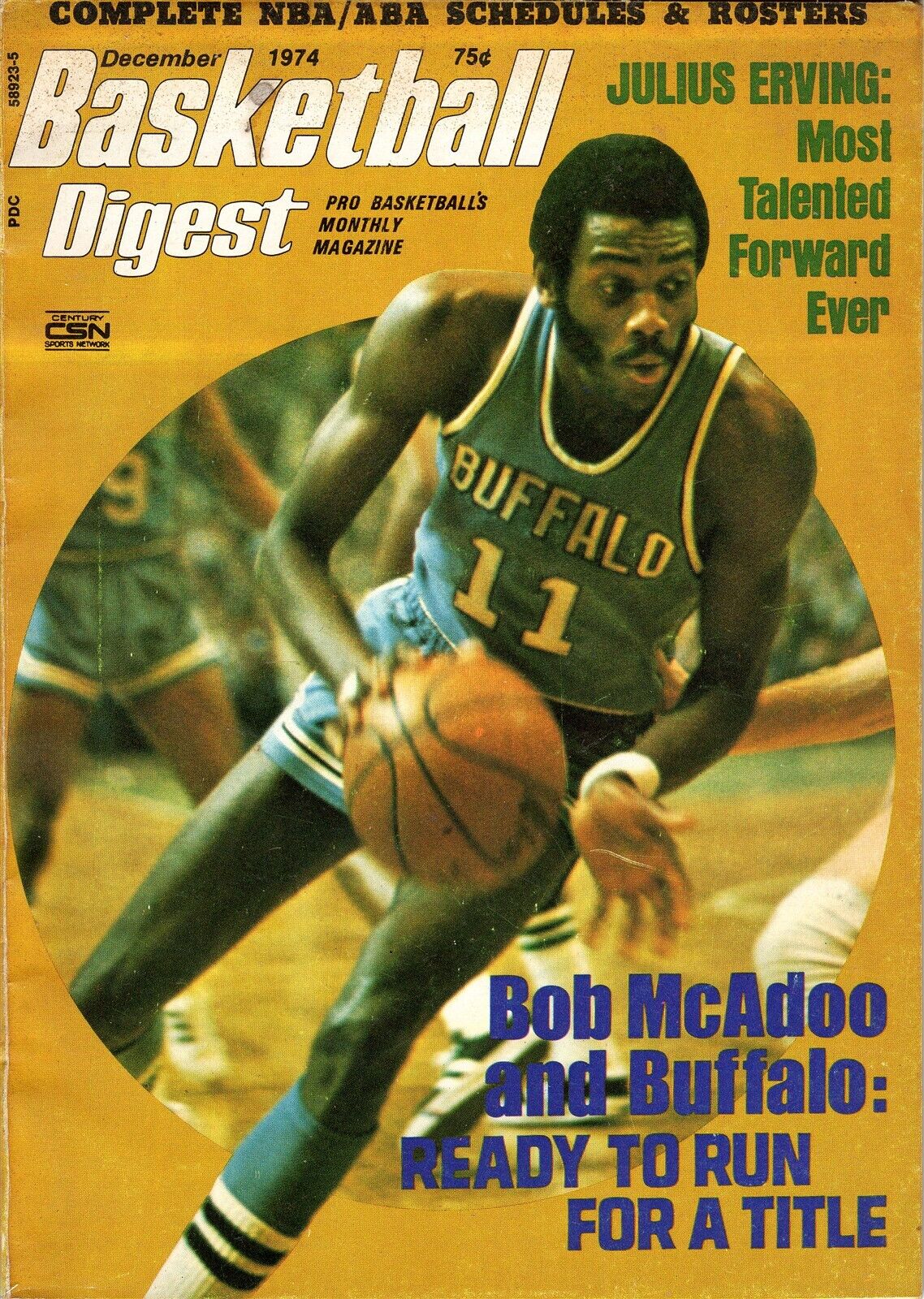 VINTAGE Dec 1974 Basketball Digest Magazine Bob McAdoo