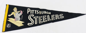 VINTAGE 1960s Pittsburgh Steelers Pennant 8x26"