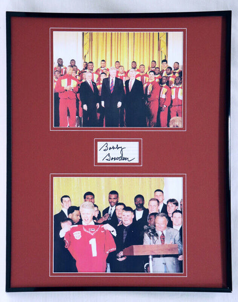 Bobby Bowden Signed Framed 16x20 Florida State White House Photo Set