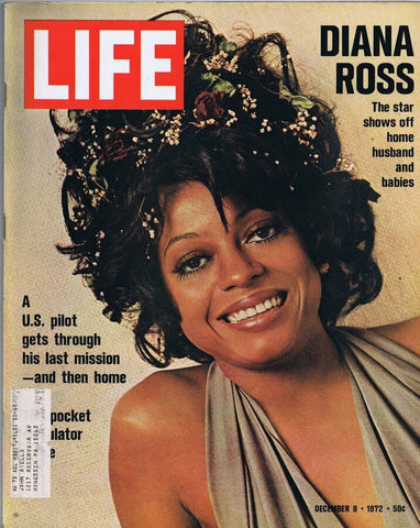 ORIGINAL Vintage Look Magazine December 8 1972 Diana Ross