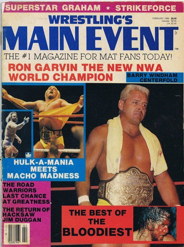 ORIGINAL Vintage February 1988 Wrestling's Main Event Magazine Hulk Hogan