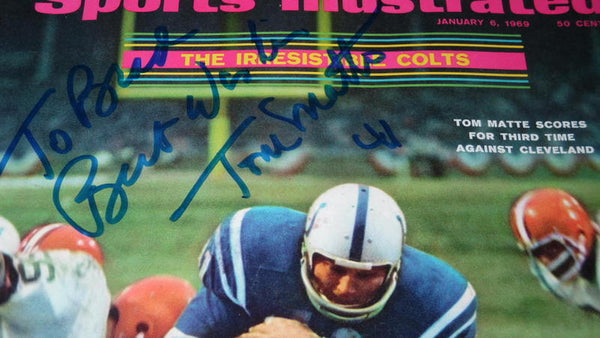 Tom Matte Signed Framed 1969 Sports Illustrated Magazine Cover Colts