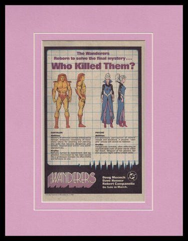 The Wanderers 1987 DC Comics Framed 11x14 ORIGINAL Vintage Advertisement