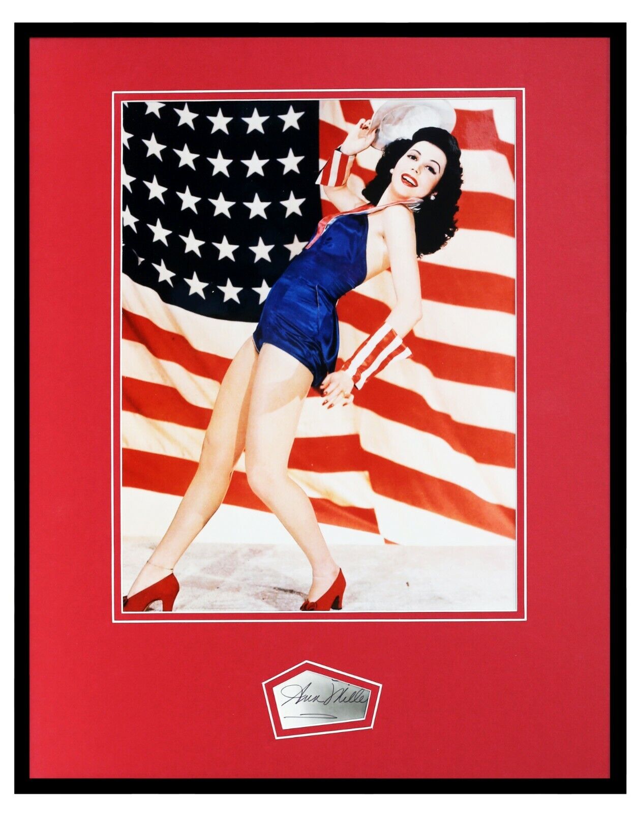 Ann Miller Signed Framed 16x20 Photo Display JSA 