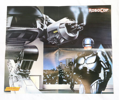 VINTAGE 1989 Nintendo NES Robocop / Faxanadu Map 16x29" Folded Poster 