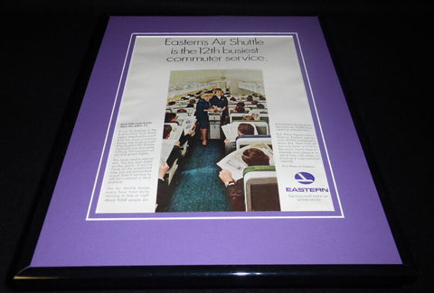 1966 Eastern Air Shuttle Framed 11x14 ORIGINAL Vintage Advertisement