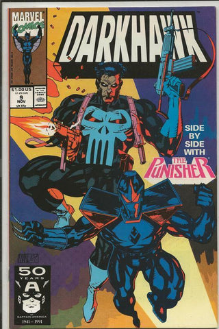 Darkhawk #9 ORIGINAL Vintage 1991 Marvel Comics Punisher