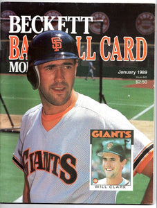 VINTAGE 1989 Beckett Baseball Card Magazine #46 Will Clark Giants