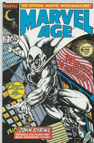 Marvel Age #74 ORIGINAL Vintage 1989 Marvel Comics Moon Knight