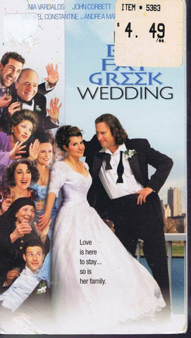 My Big Fat Greek Wedding VINTAGE SEALED VHS Cassette Nia Vardalos John Corbett