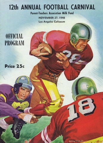 ORIGINAL Vintage Nov 27 1948 Los Angeles Coliseum Football Carnival Program