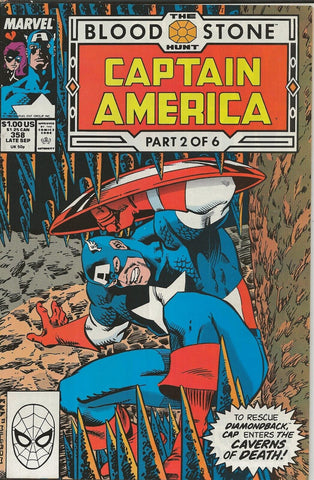 Captain America #358 ORIGINAL Vintage 1989 Marvel Comics 