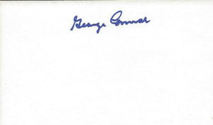 George Connor Signed 3x5 Index Card Bears Notre Dame