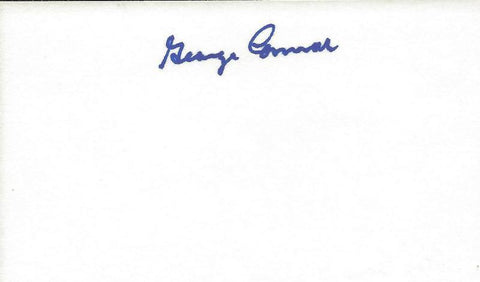 George Connor Signed 3x5 Index Card Bears Notre Dame