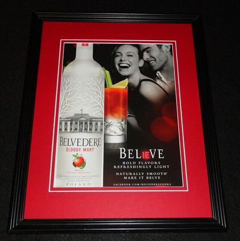 2014 Belvedere Bloody Mary Vodka Framed 11x14 ORIGINAL Advertisement