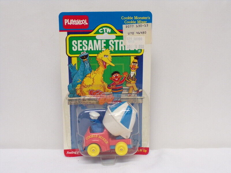 VINTAGE SEALED 1987 Playskool Sesame Street Cookie Monster Mixer Truck